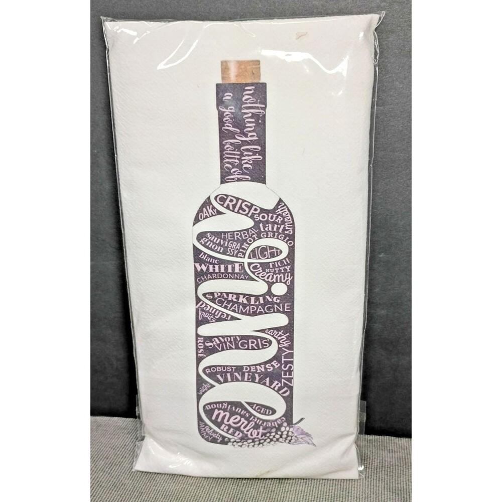 NEW Mary Lake-Thompson Flour Sack Towel Wine Bottle Cotton Dishcloth 30" x 30"